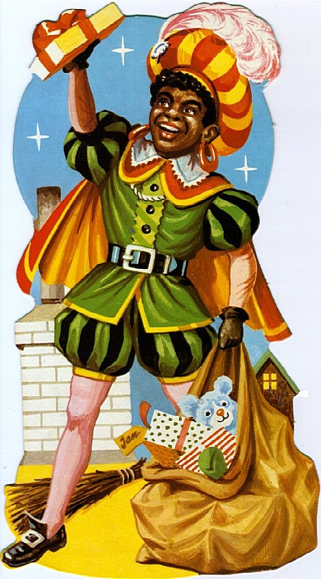 Zwarte Piet een zak vol cadeaus